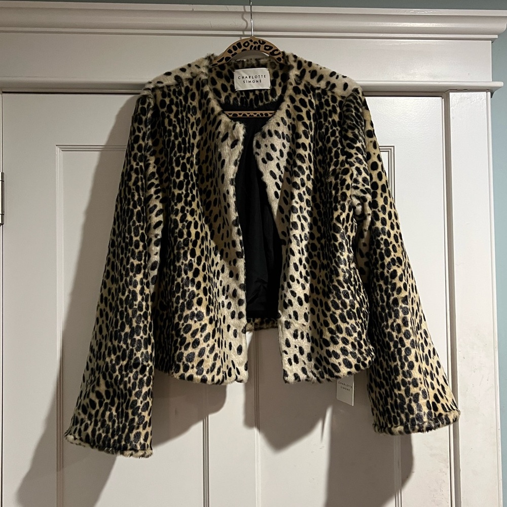 Charlotte Simone - Shirley Coat - Leopard Print - XL - NWT - Picture 3 of 15